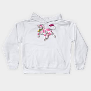 Happy Moo: Pink Spots Kids Hoodie